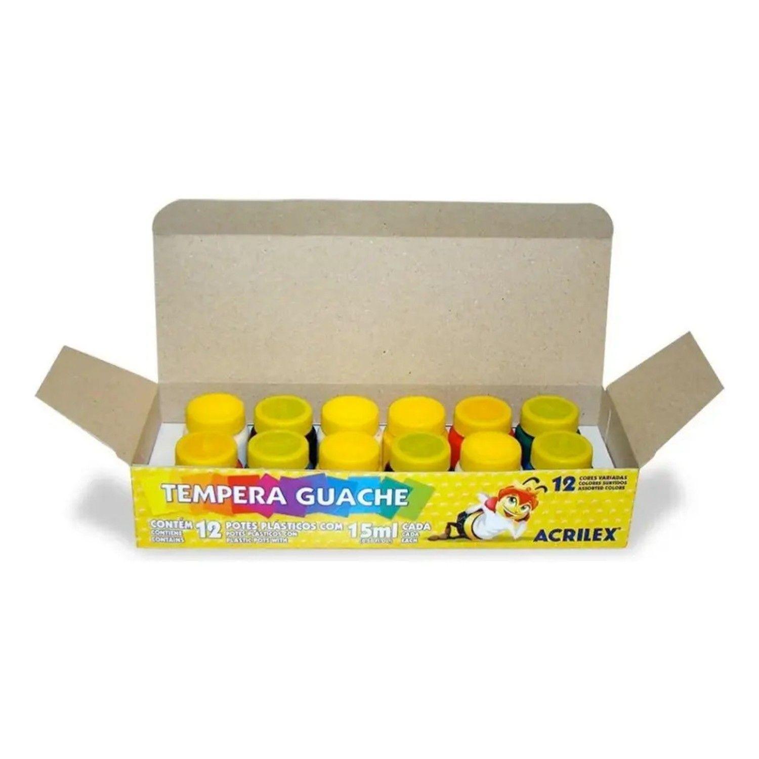 Tempera Escolar 12 Colores Acrilex-1