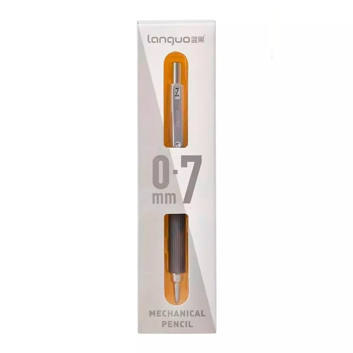 Portaminas mecanico 07mm Plateado Languo-0