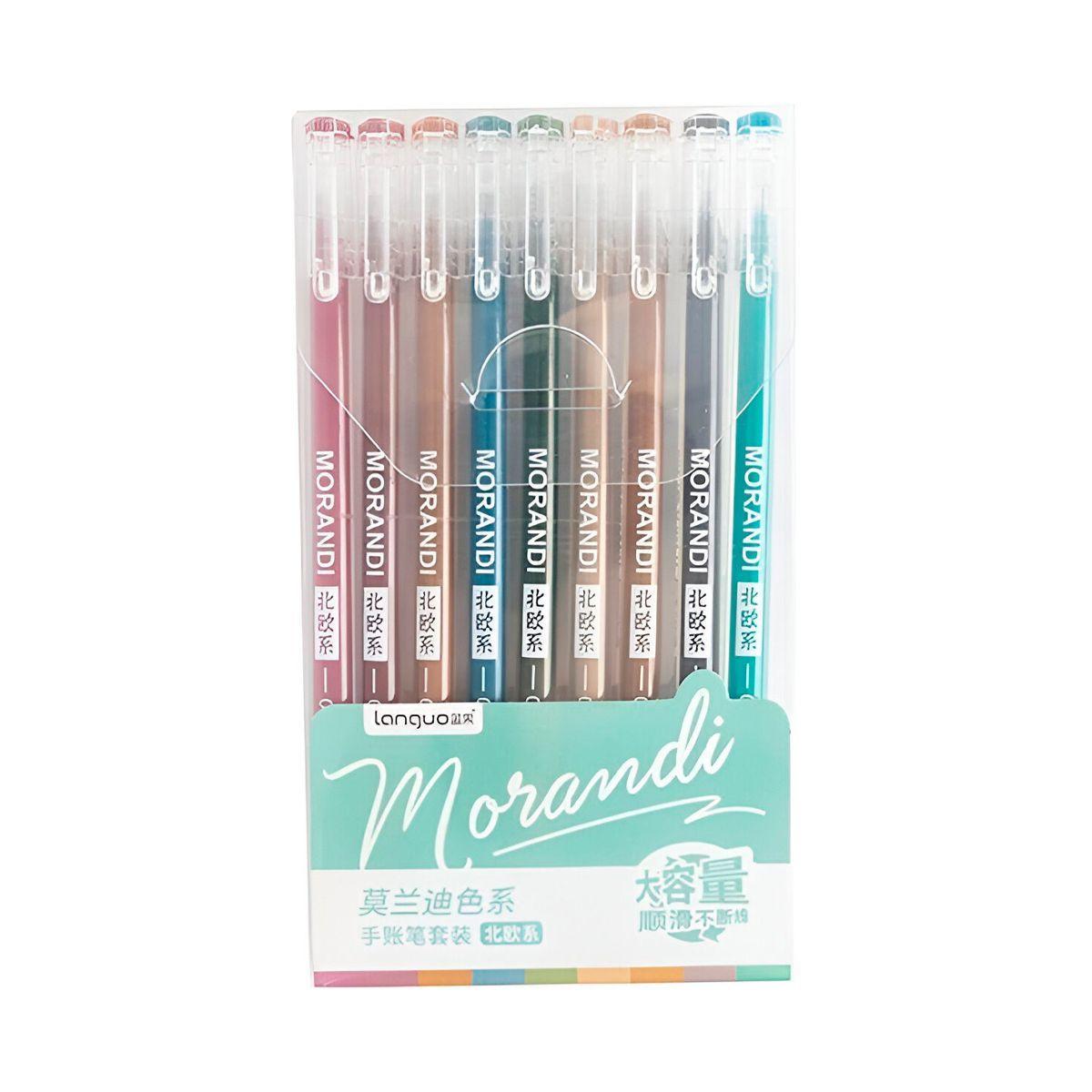 Set Lapices Gel 9 Colores 06mm Set Nordic Languo-0
