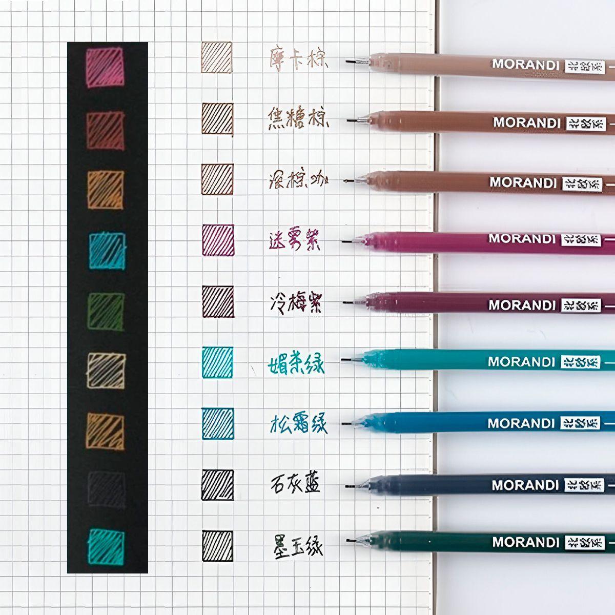 Set Lapices Gel 9 Colores 06mm Set Nordic Languo-2