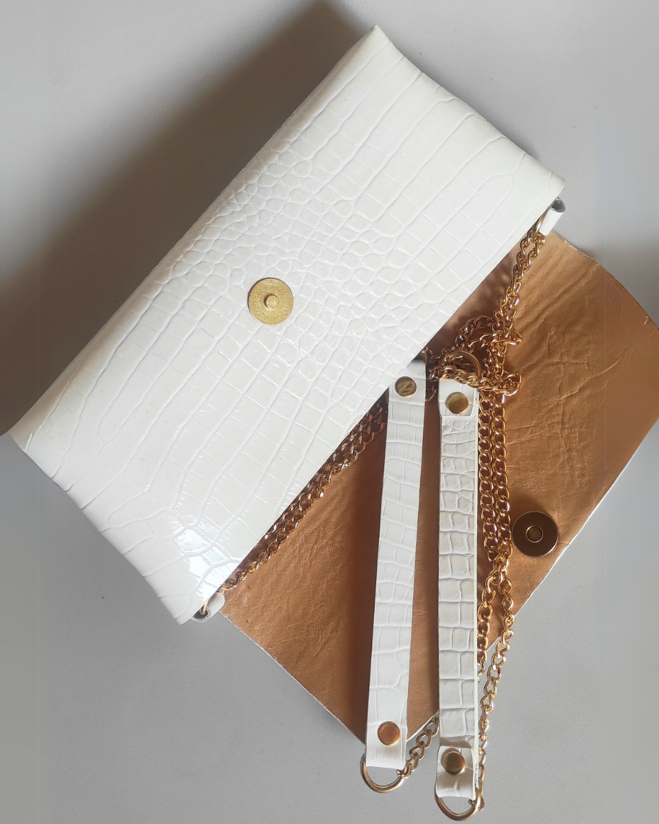 Cartera de cuero Blanca-3