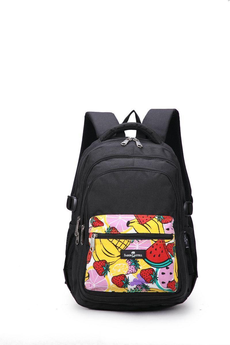 Mochila Escolar 15l - Negro Frutas-0