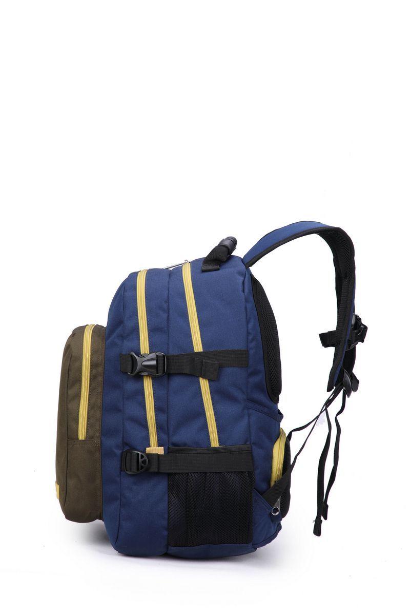 Mochila Wanderer 29l - Azul Obscuro / Verde Oliva-2