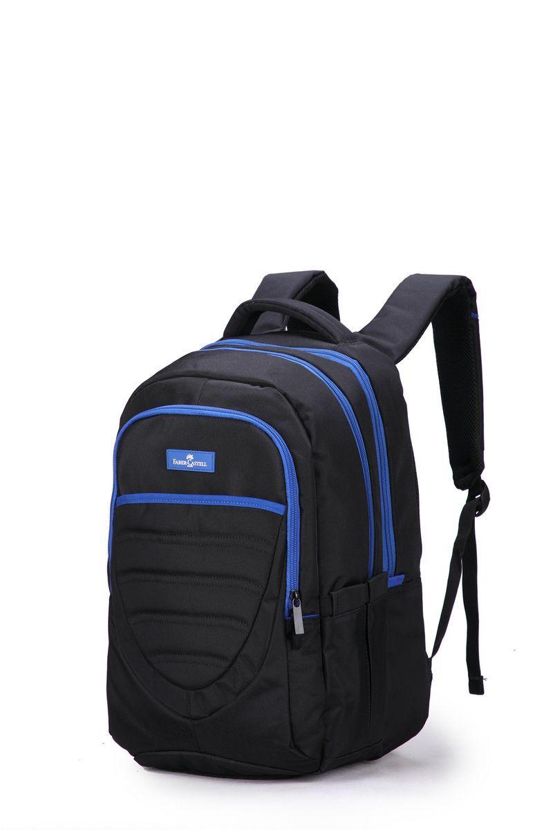 Mochila Weekend 30l - Negro Con Cierre Azul-1