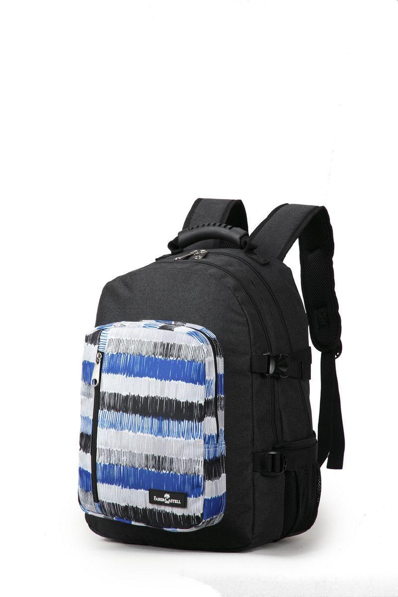 Mochila Wanderer 29l - Negro / Lineas Azul-1