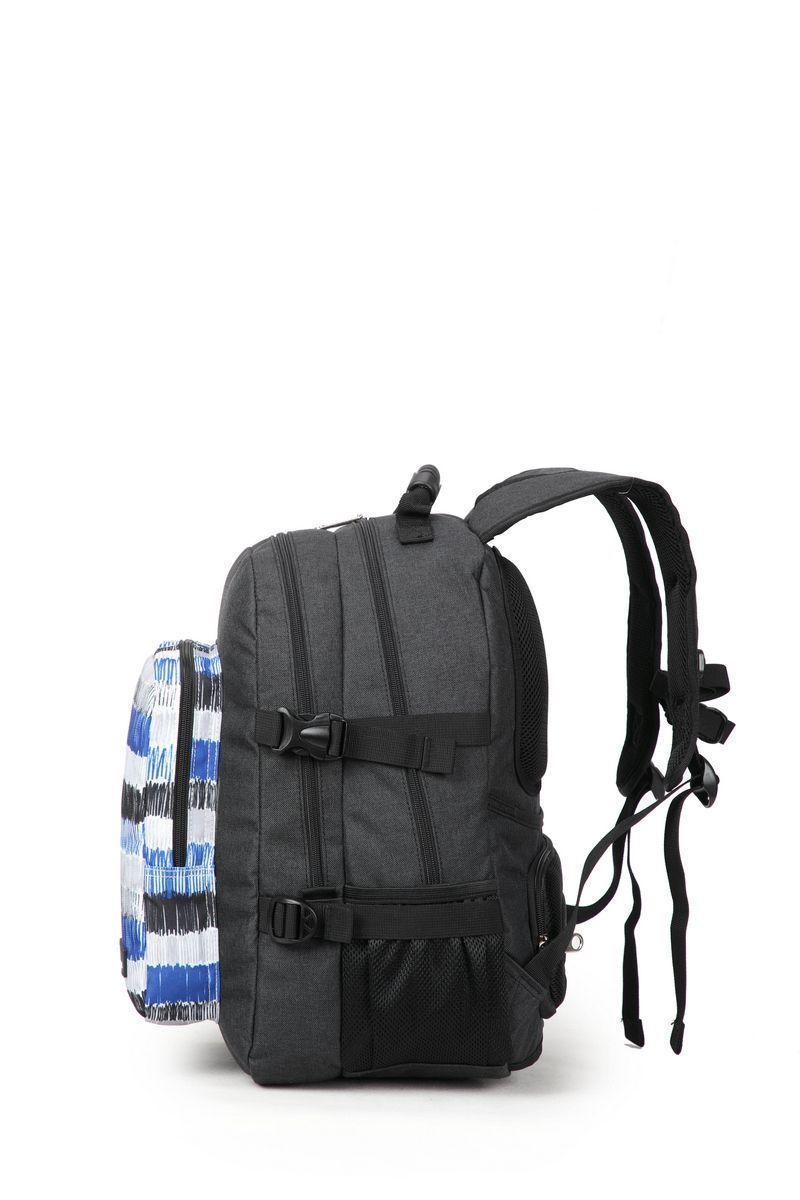 Mochila Wanderer 29l - Negro / Lineas Azul-2