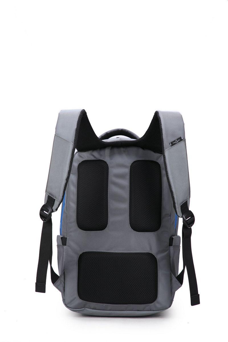 Mochila Urban 26l - Gris Con Celeste-3
