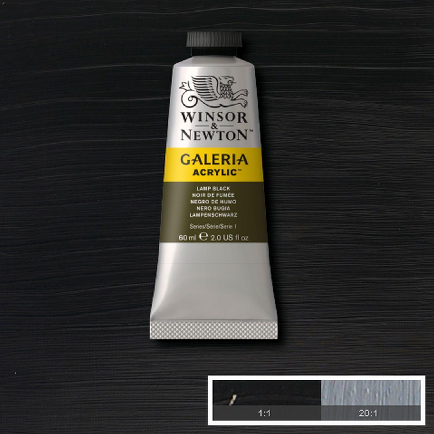 Acrilico Galeria 60ml negro de humo Winsor & Newton-1