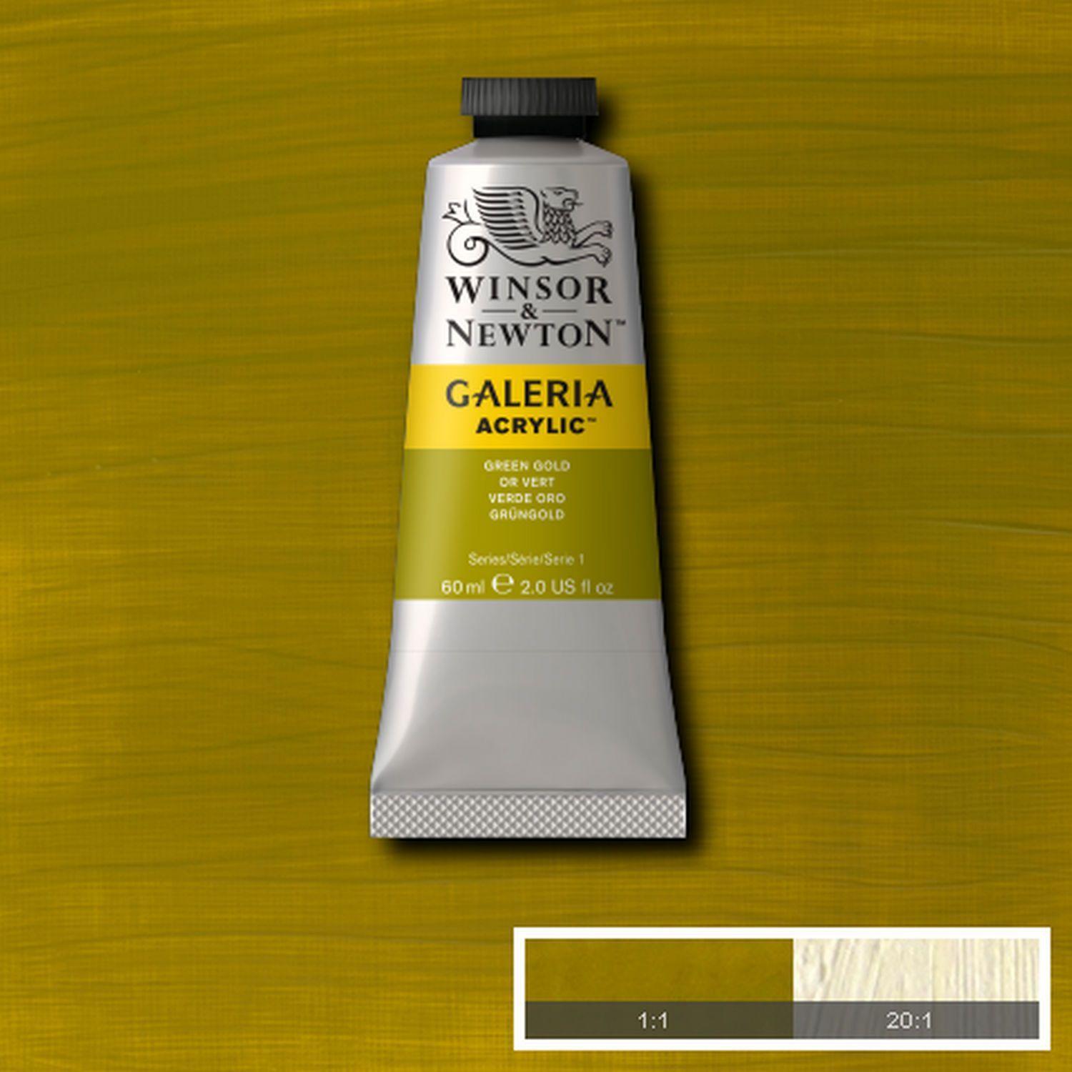 Acrilico Galeria 60ml verde oro Winsor & Newton-1
