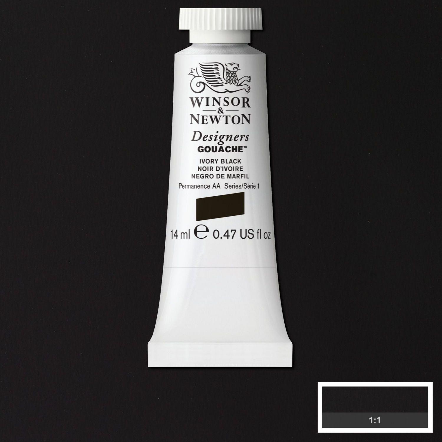 Gouache 14ml tubo Negro Marfil Winsor & Newton-1