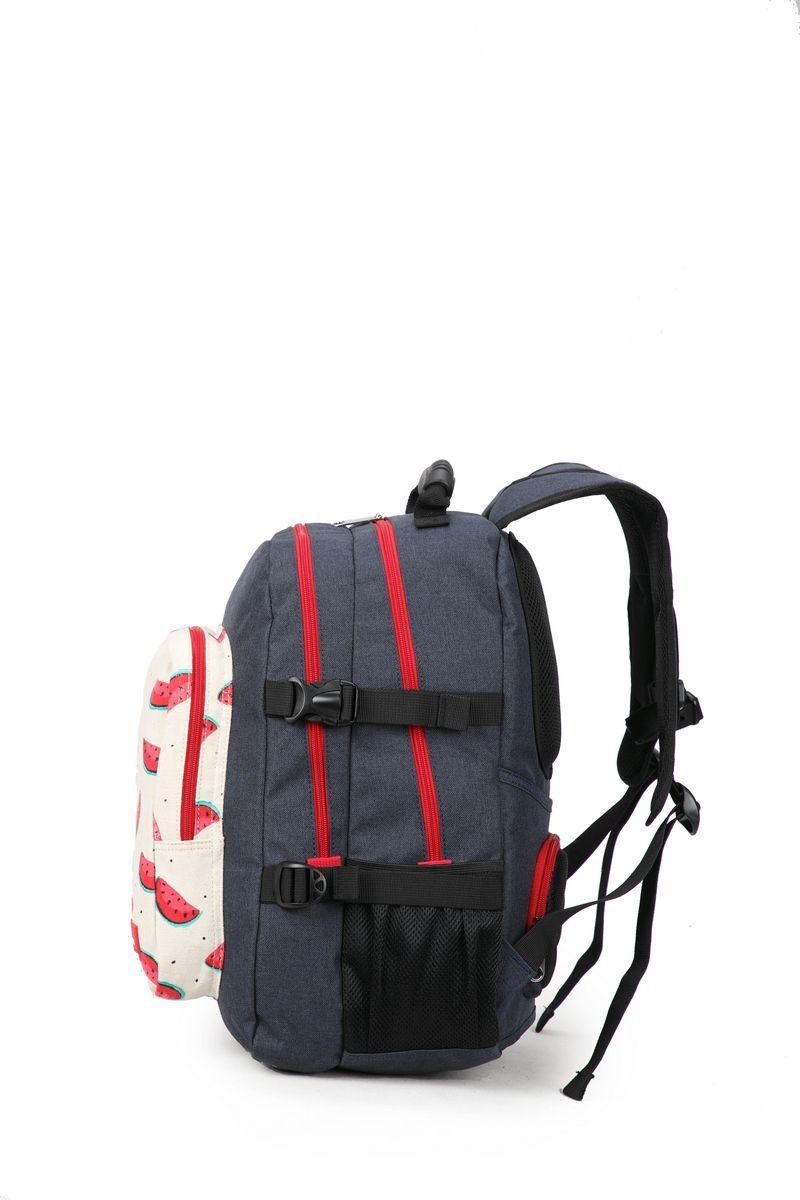 Mochila Wanderer 29l - Azul Obscuro / Sandia-2