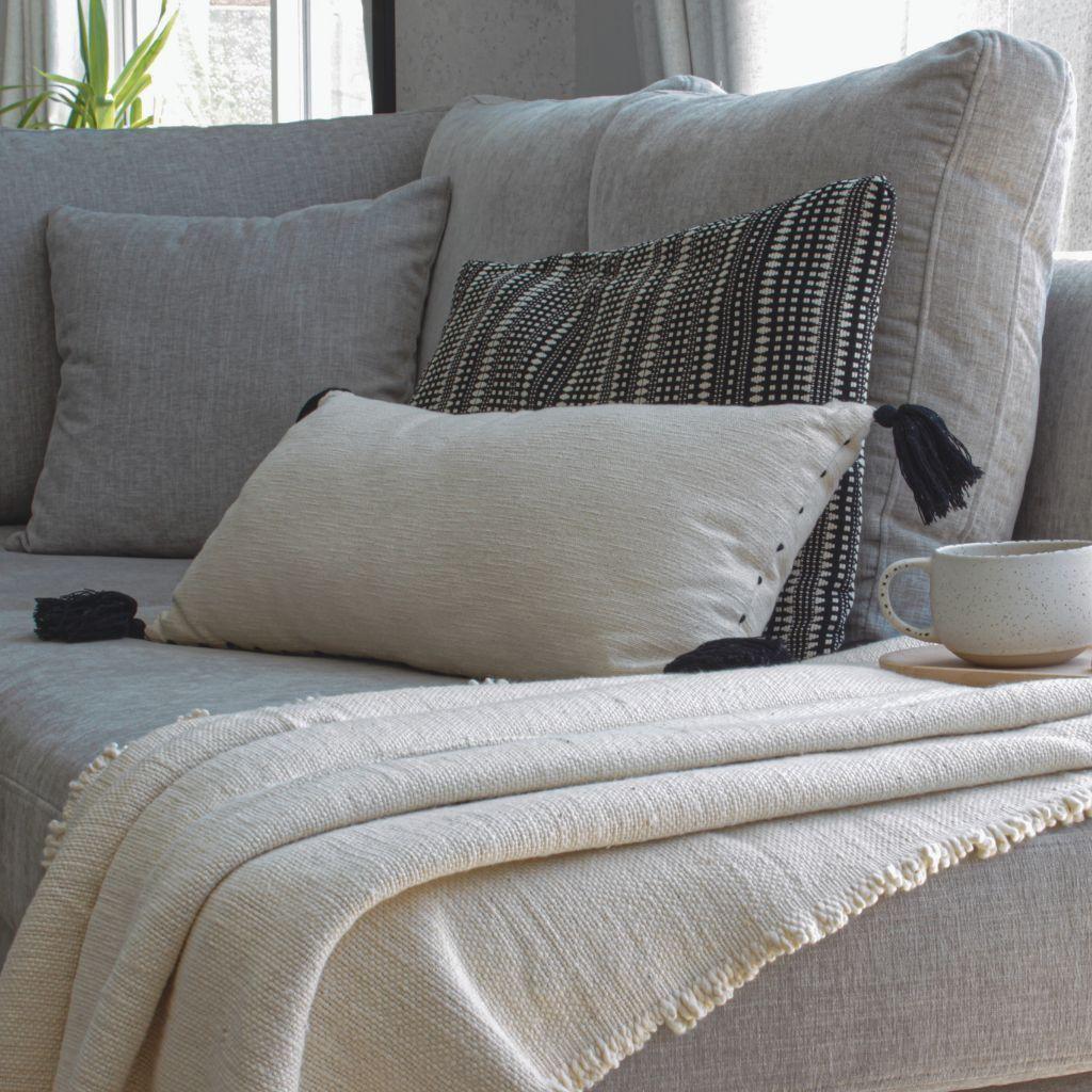 Manta Artesanal 100% Algodón - Color Crudo-4