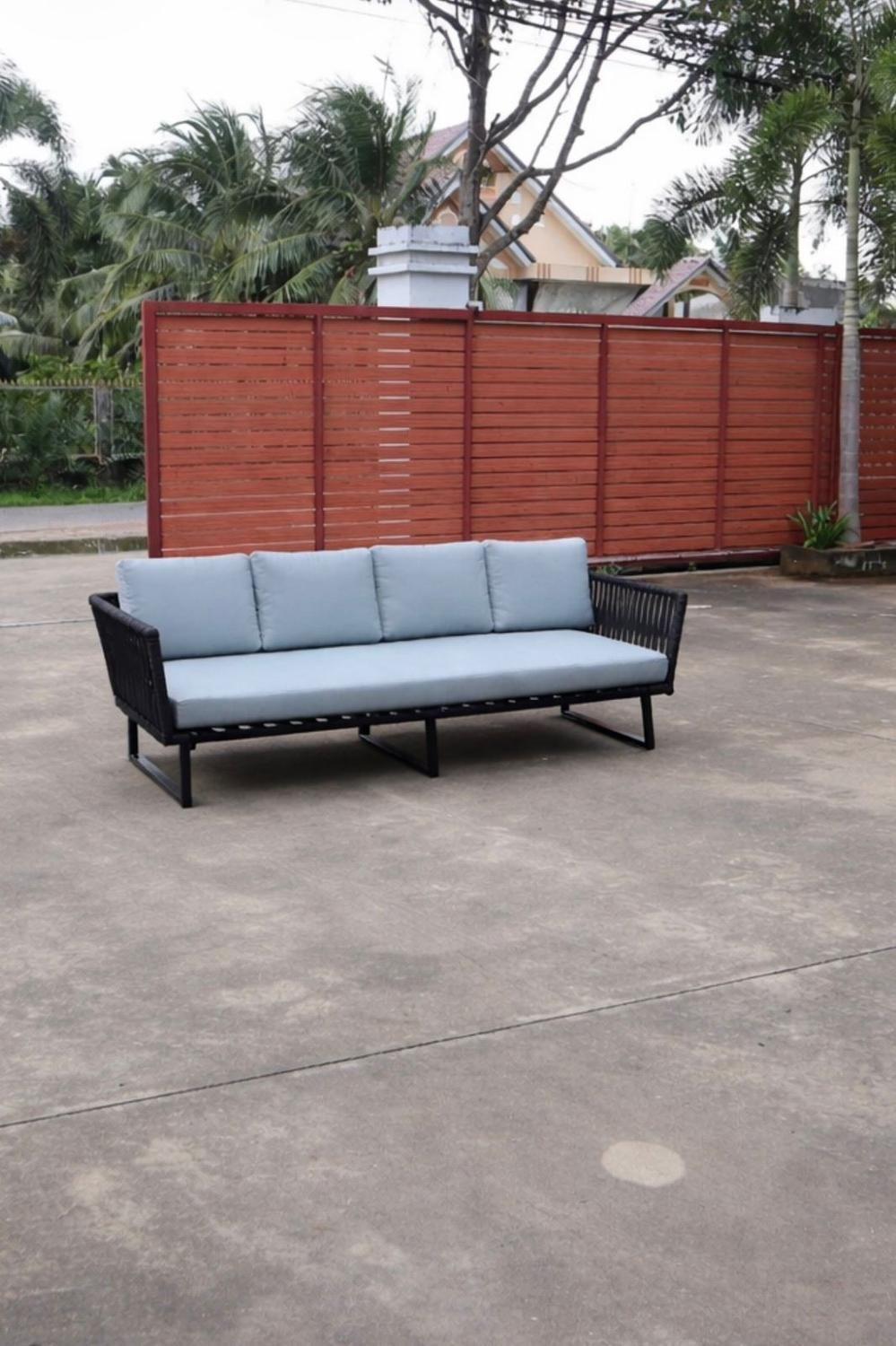 Sofa Cuatro Cuerpo Cuerda Nautica Negro-2