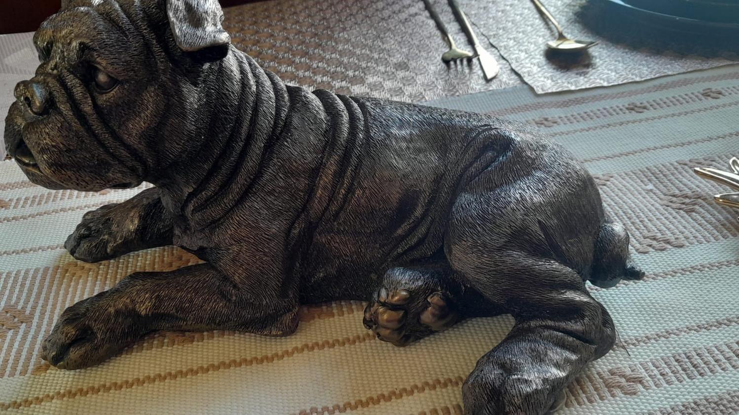 Escultura Perro Bull Dog 34 Cm.-2