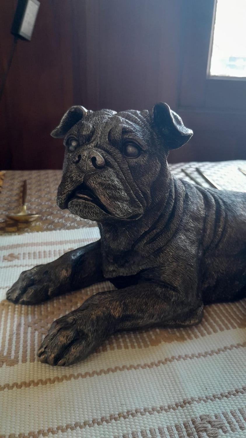 Escultura Perro Bull Dog 34 Cm.-3