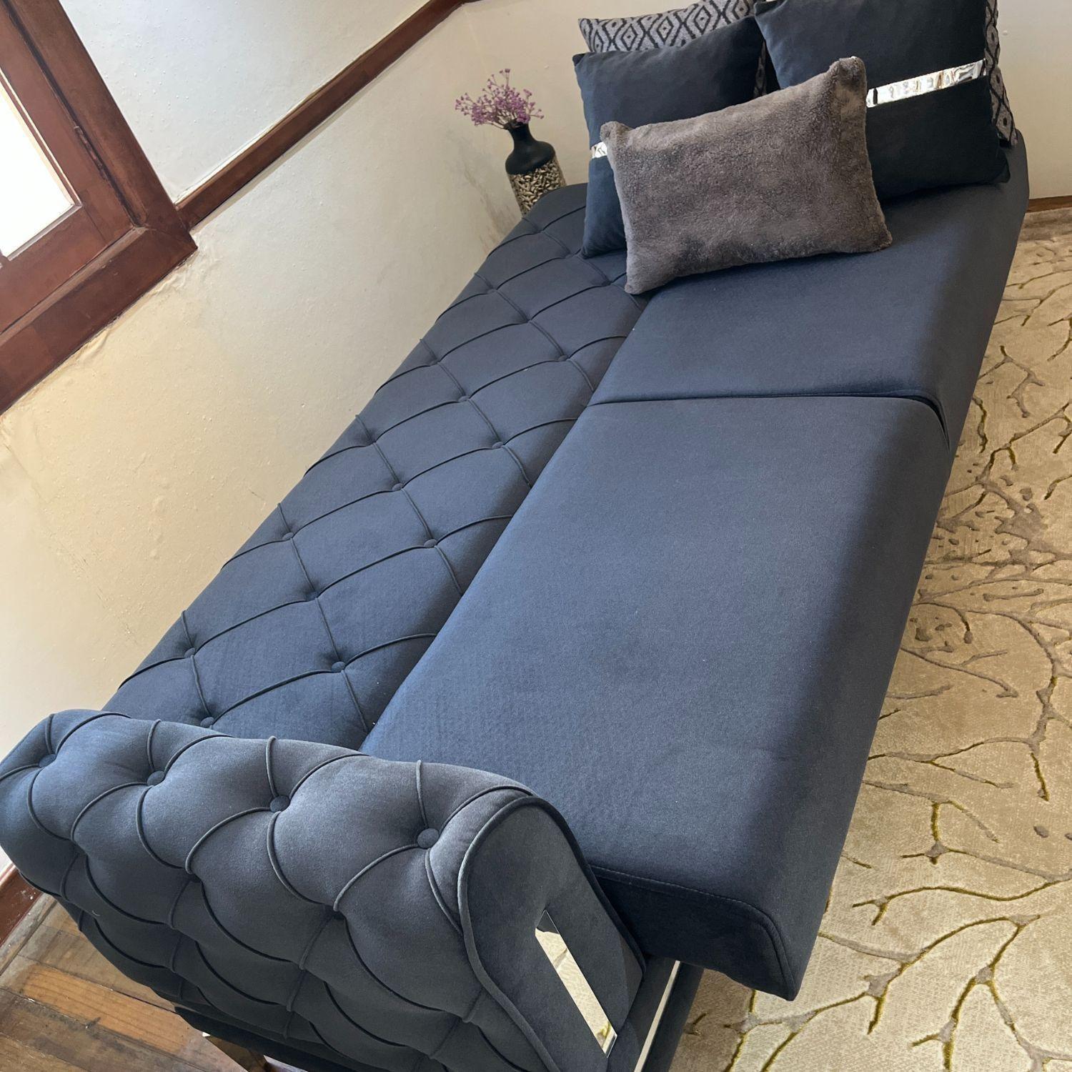 Juego de living 7 cuerpos 3+3+1 Estambul Gris, Sofa Cama-4