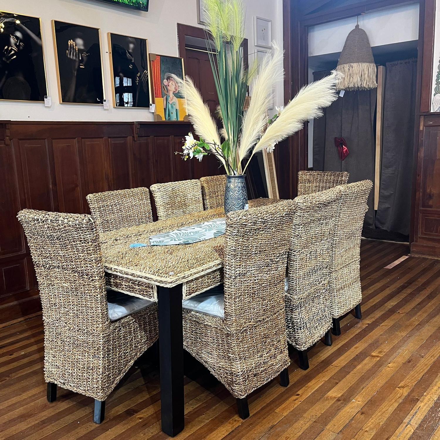 Comedor de 8 Personas en Rattán Natural Banana-2