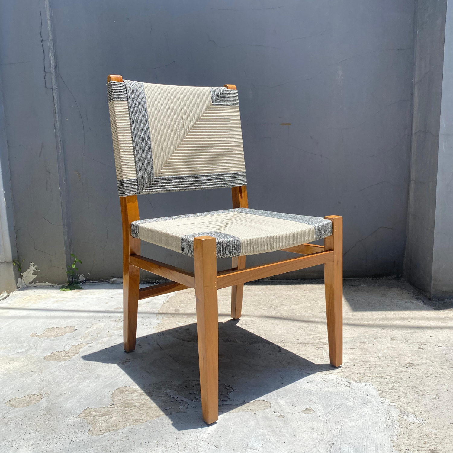 Silla Jovisna Madera Teca y Cuerda Náutica-4