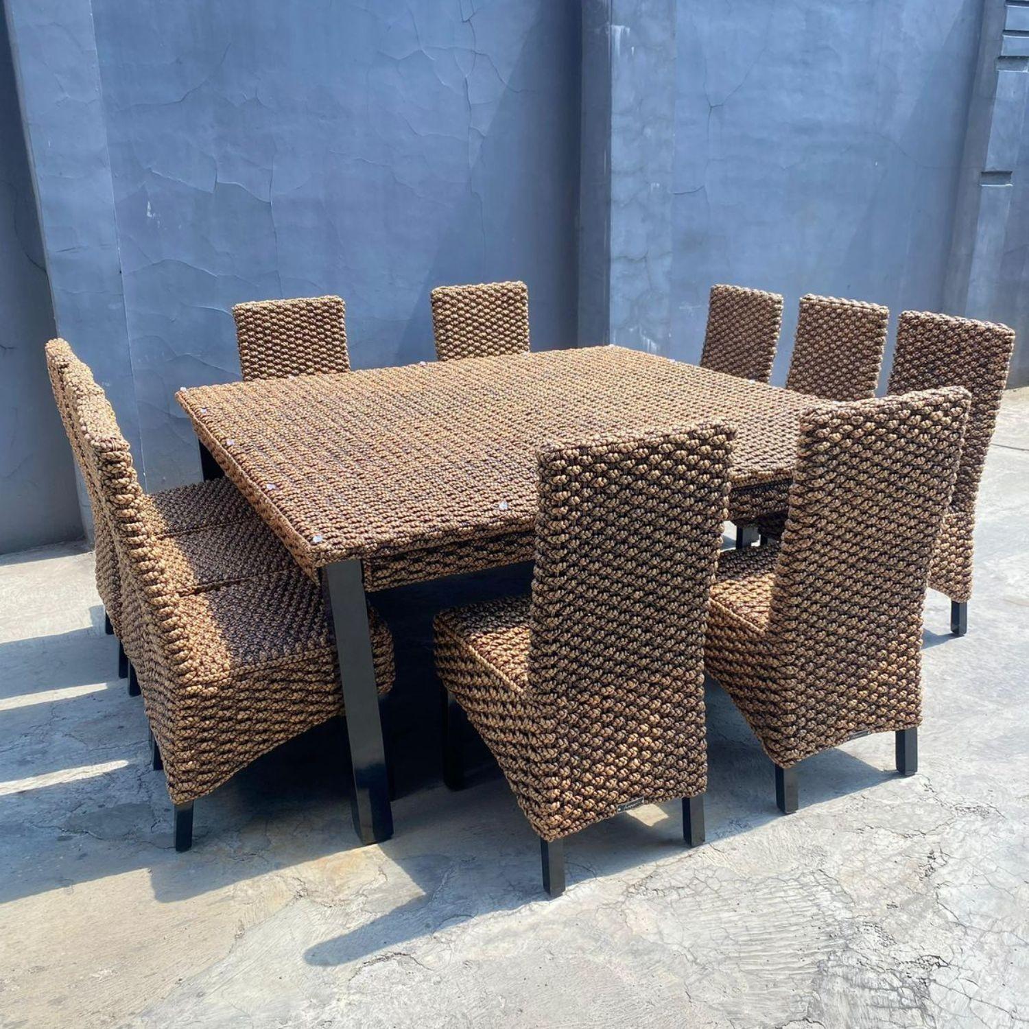 Comedor Cuadrado 8 Personas Rattan Natural-4