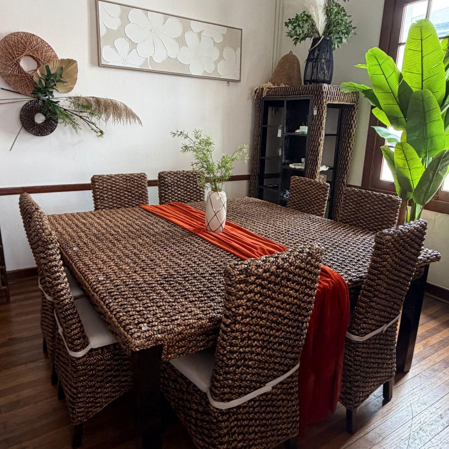 Comedor Cuadrado 8 Personas Rattan Natural-6