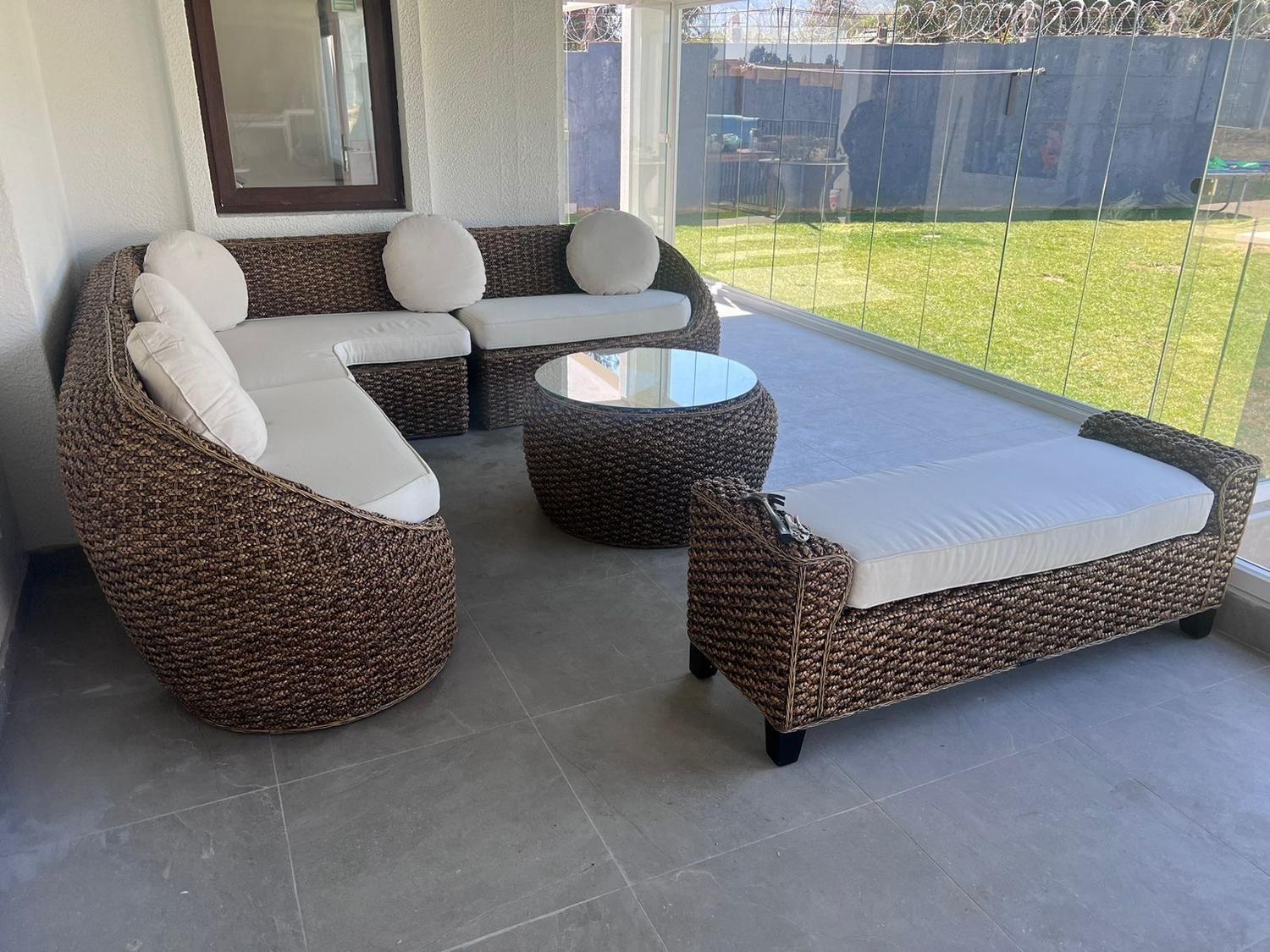 Juego de Terraza Ratan Natural Bali Jacinto, Living Seccional-2