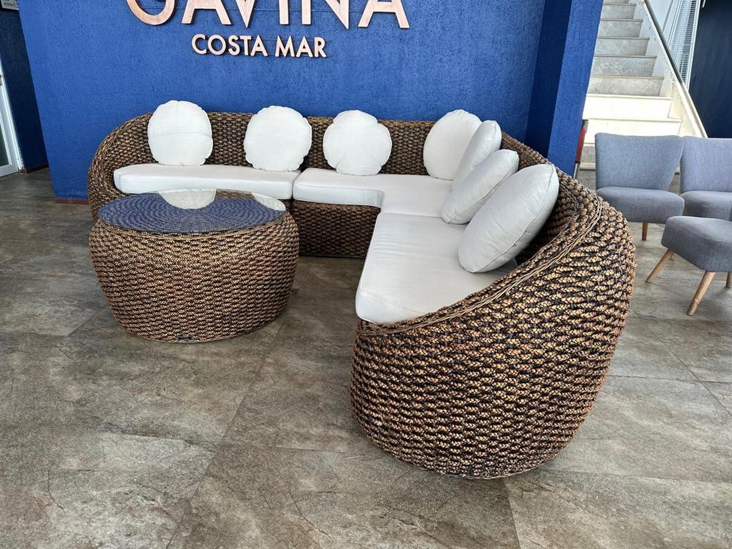 Juego de Terraza Ratan Natural Bali Jacinto, Living Seccional-5