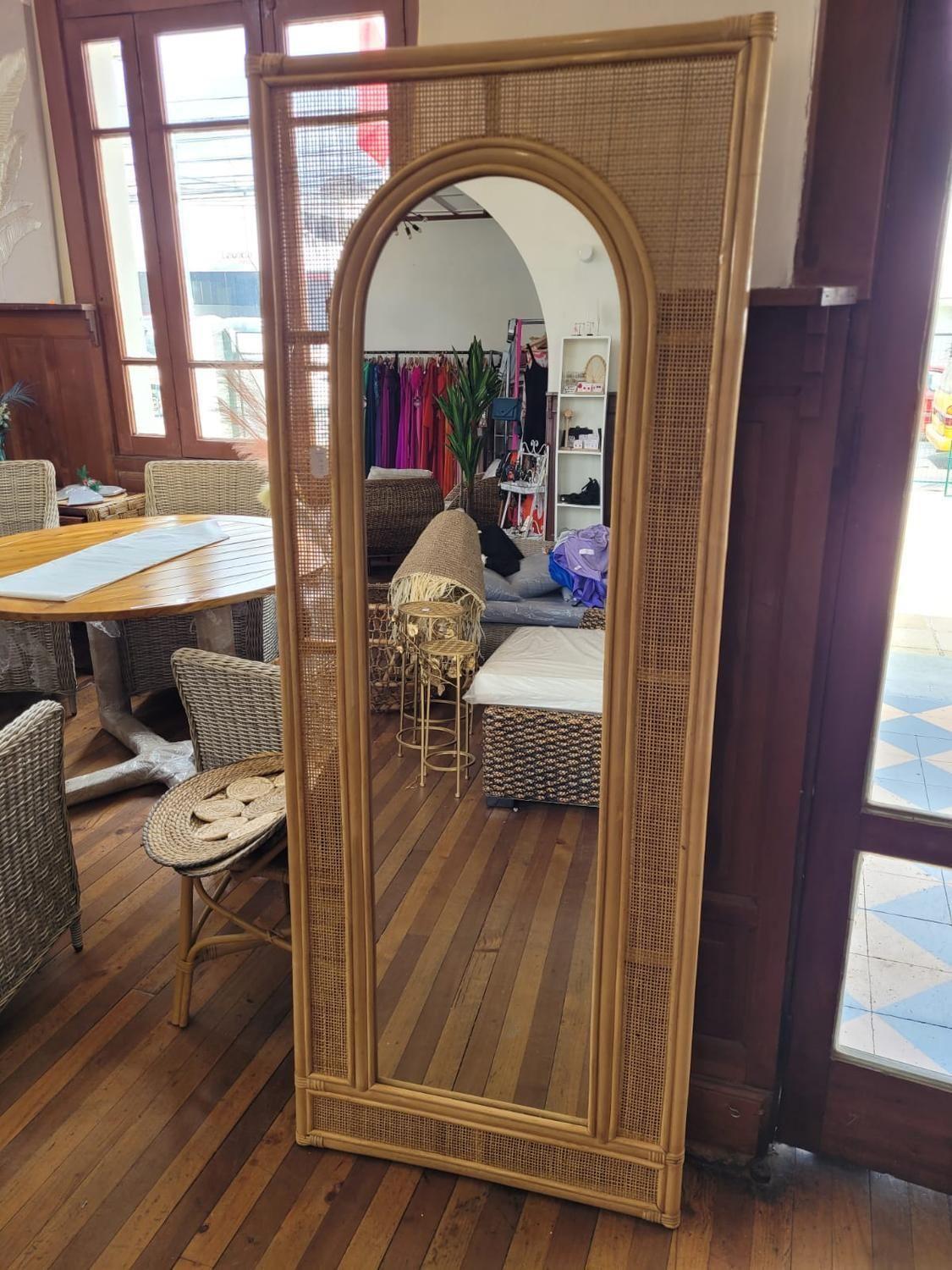 Espejo Rattan Cuerpo Entero-2