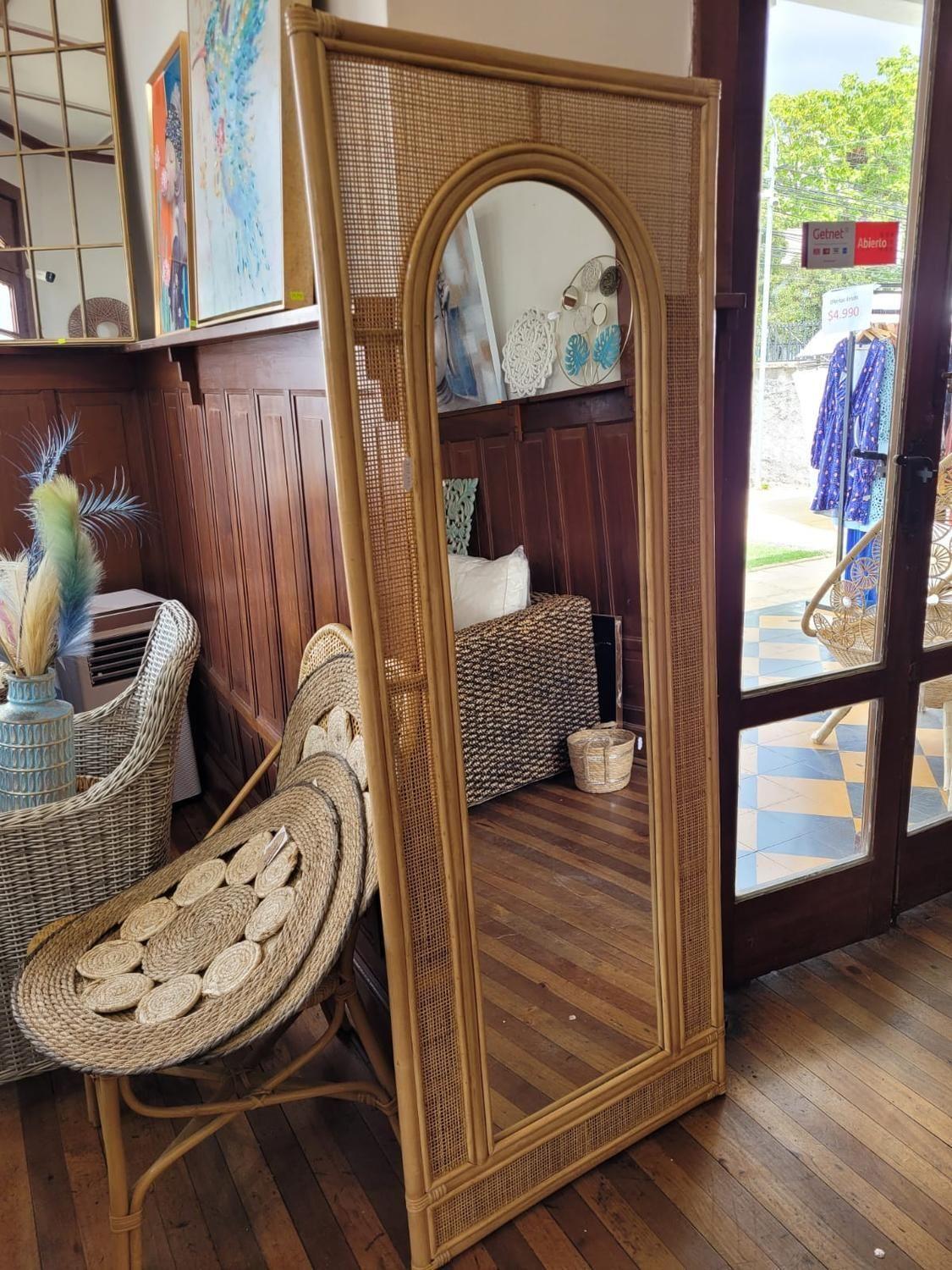 Espejo Rattan Cuerpo Entero-3