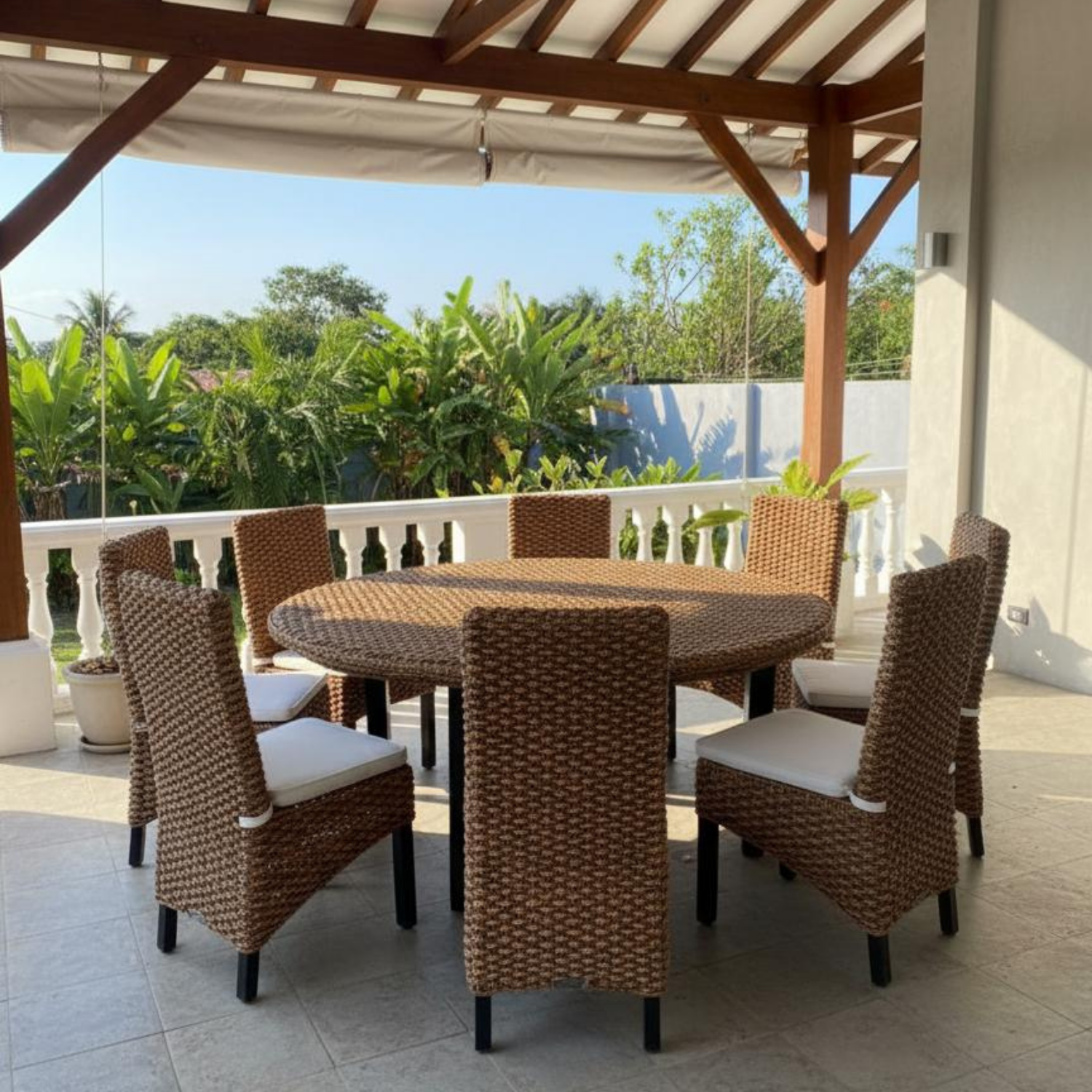 Comedor Redondo 8 Personas Rattan Natural-4