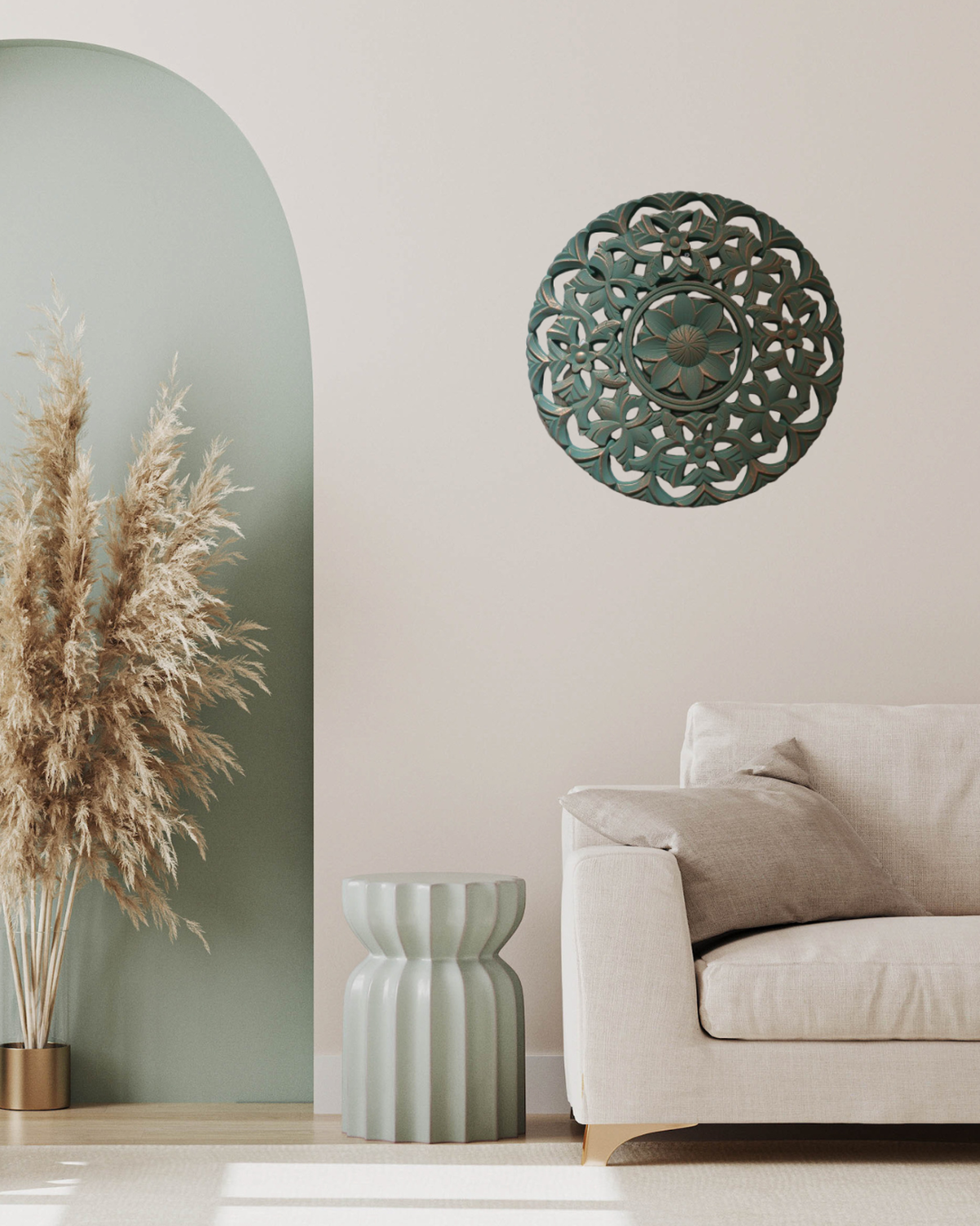 Mándala Verde Decorativo-2