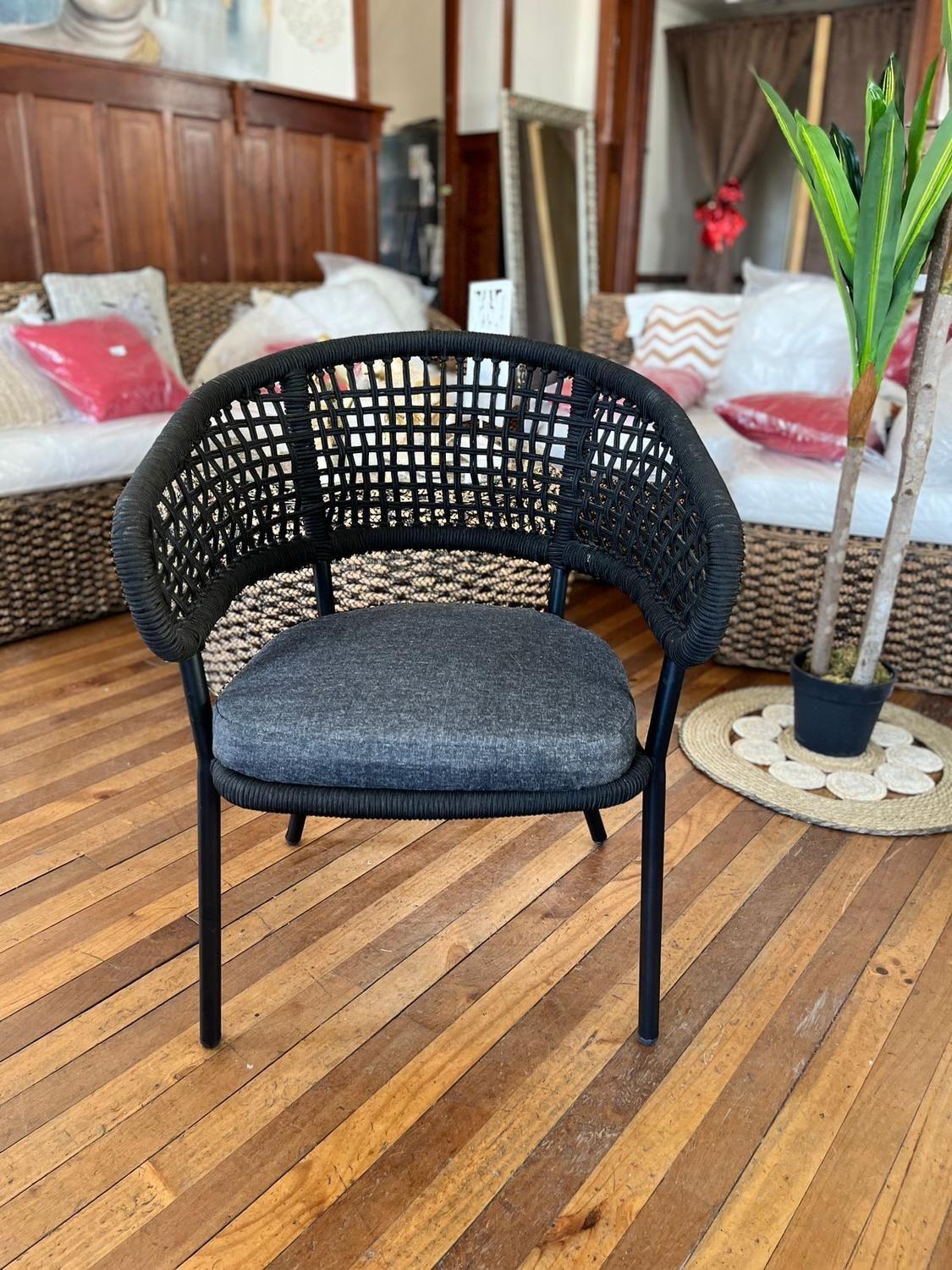Silla Color Negro de Cuerda Nautica-0