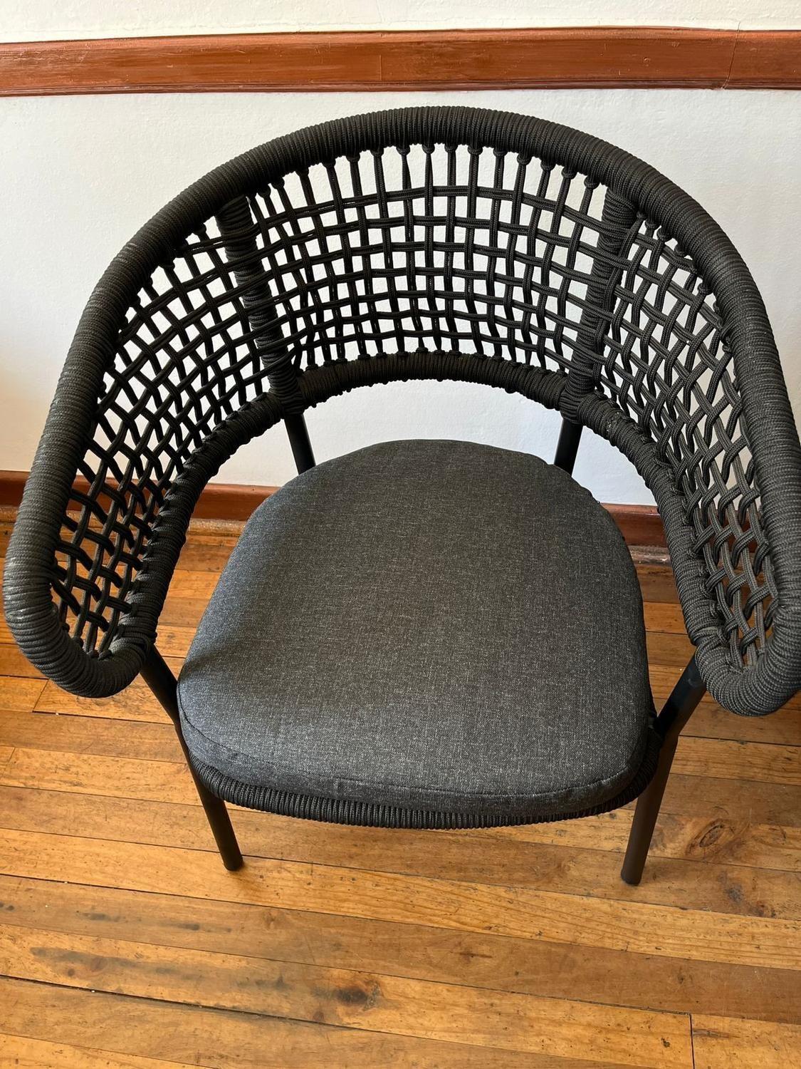 Silla Color Negro de Cuerda Nautica-3