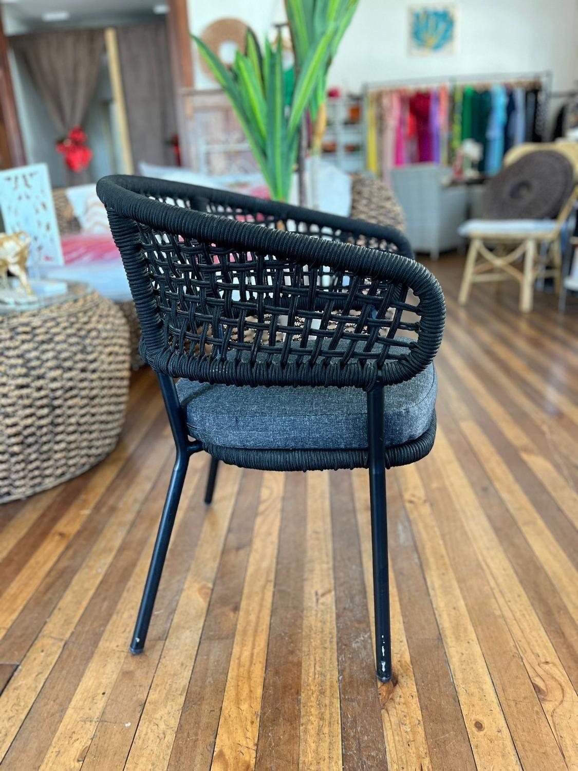 Silla Color Negro de Cuerda Nautica-5