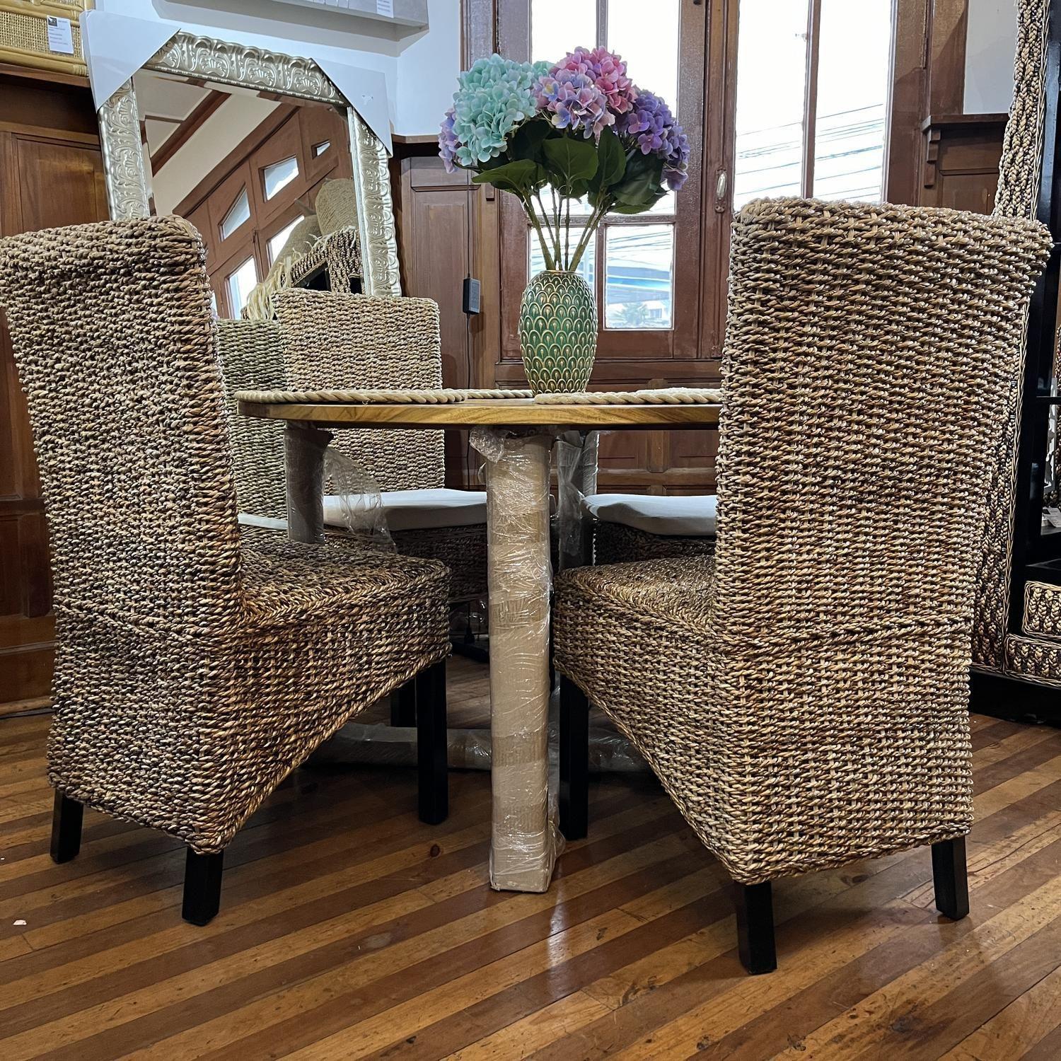 Silla de comedor en Rattan Natural-4