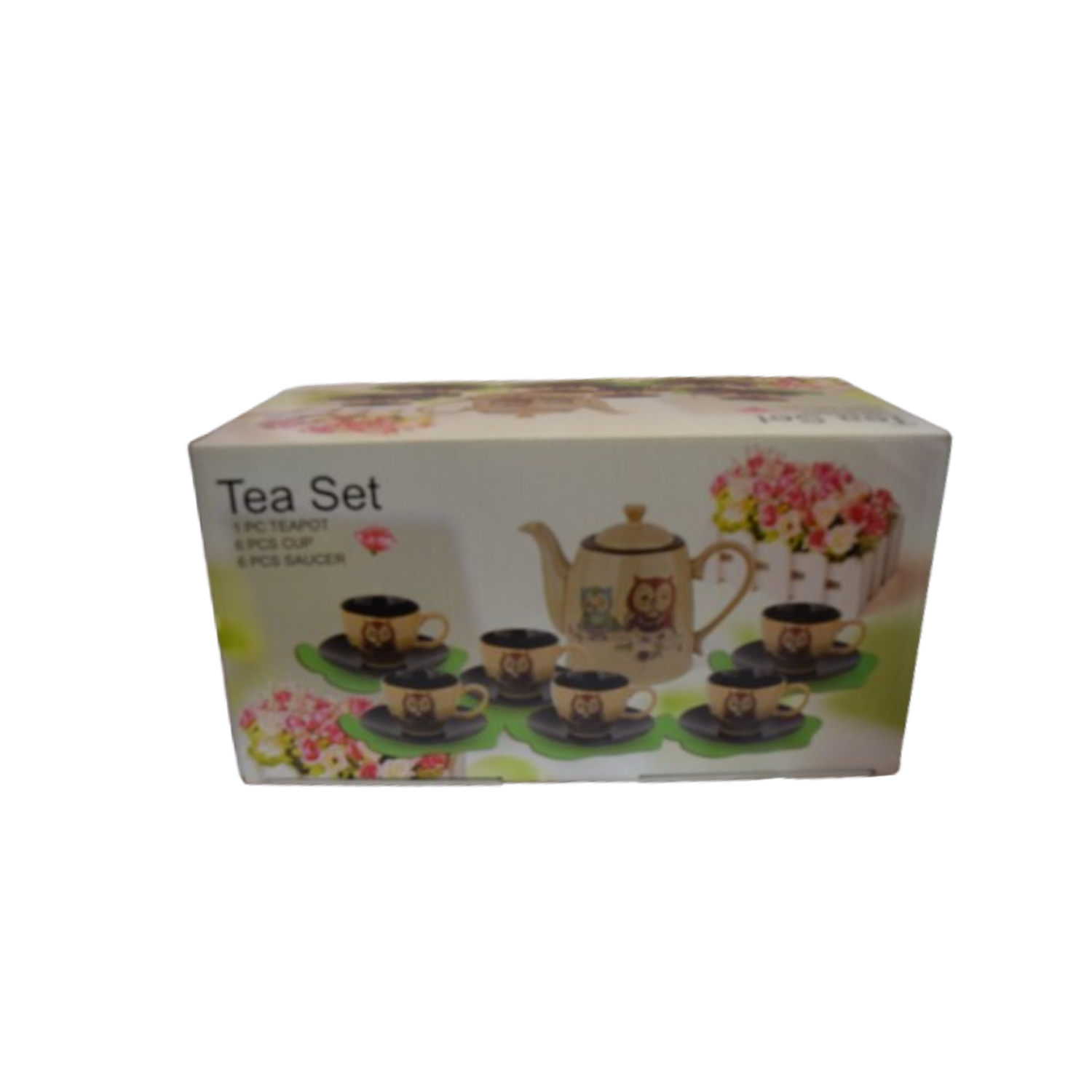 Set 7 Piezas Tazas y Tetera Búho loza-4