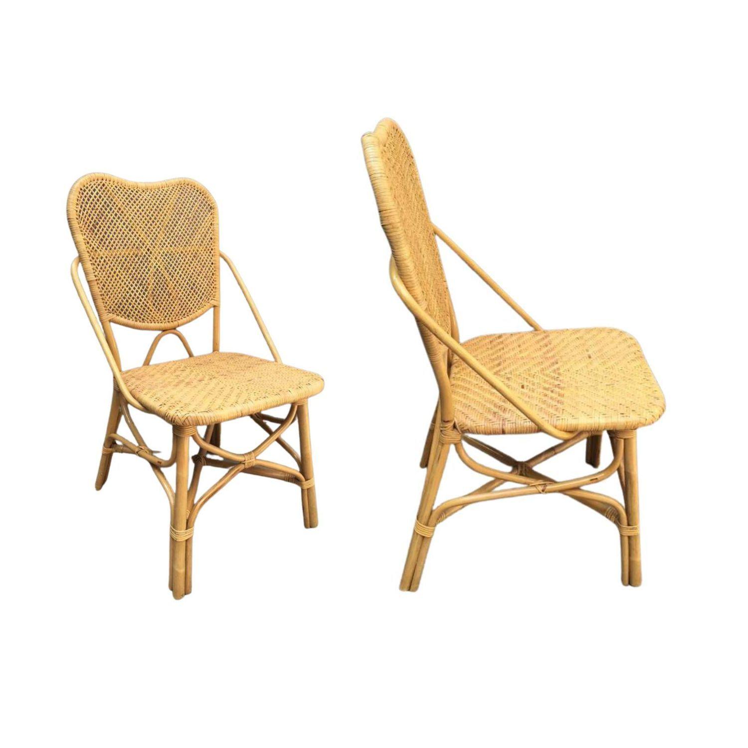Pack de 2 sillas de Comedor Rattan Natural Origen-0