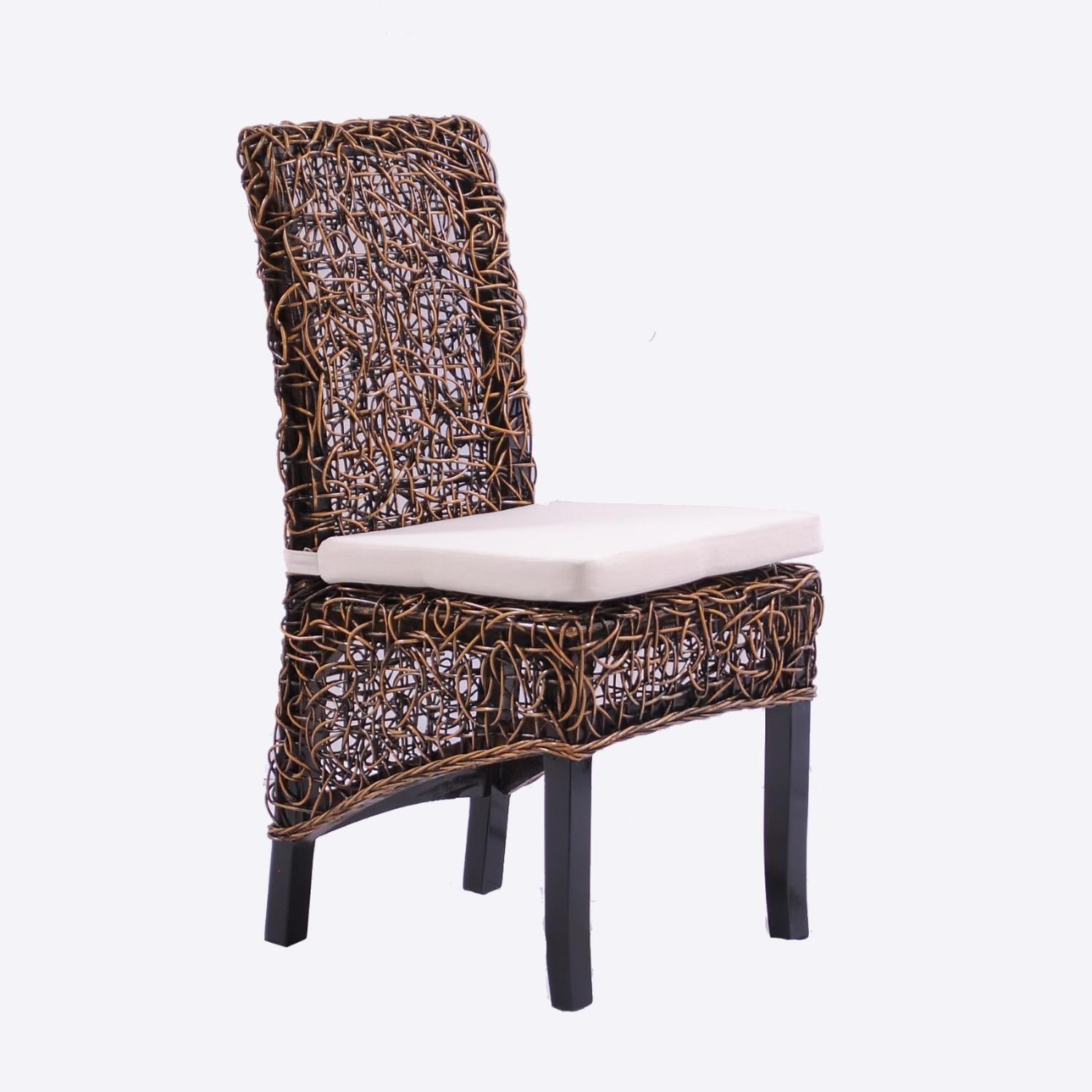 Pack de 2 Sillas de Comedor Rattan Natural Nido de Pajaros-1