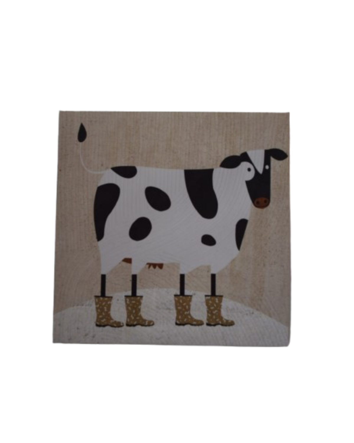 Set 2 Cuadros Infantiles Vaca y Gallo Unisex 30 cm-2