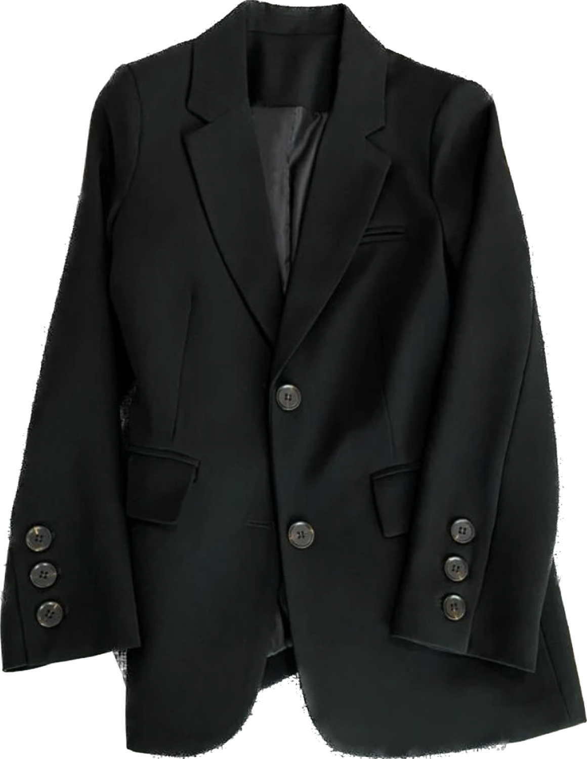 Blazer Negro Formal Con Botones-0