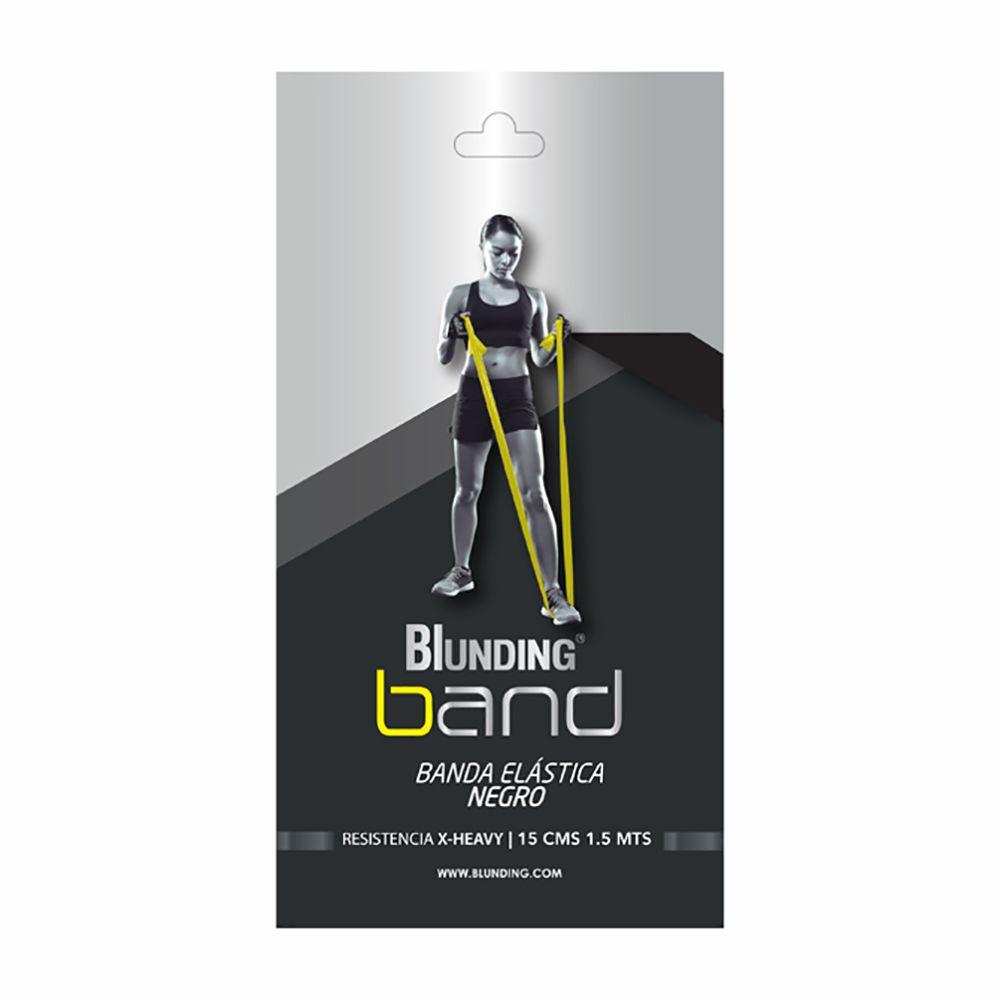 Banda Elástica para Ejercicio (sachet 1,5 Mts) - Blunding color Negro-3