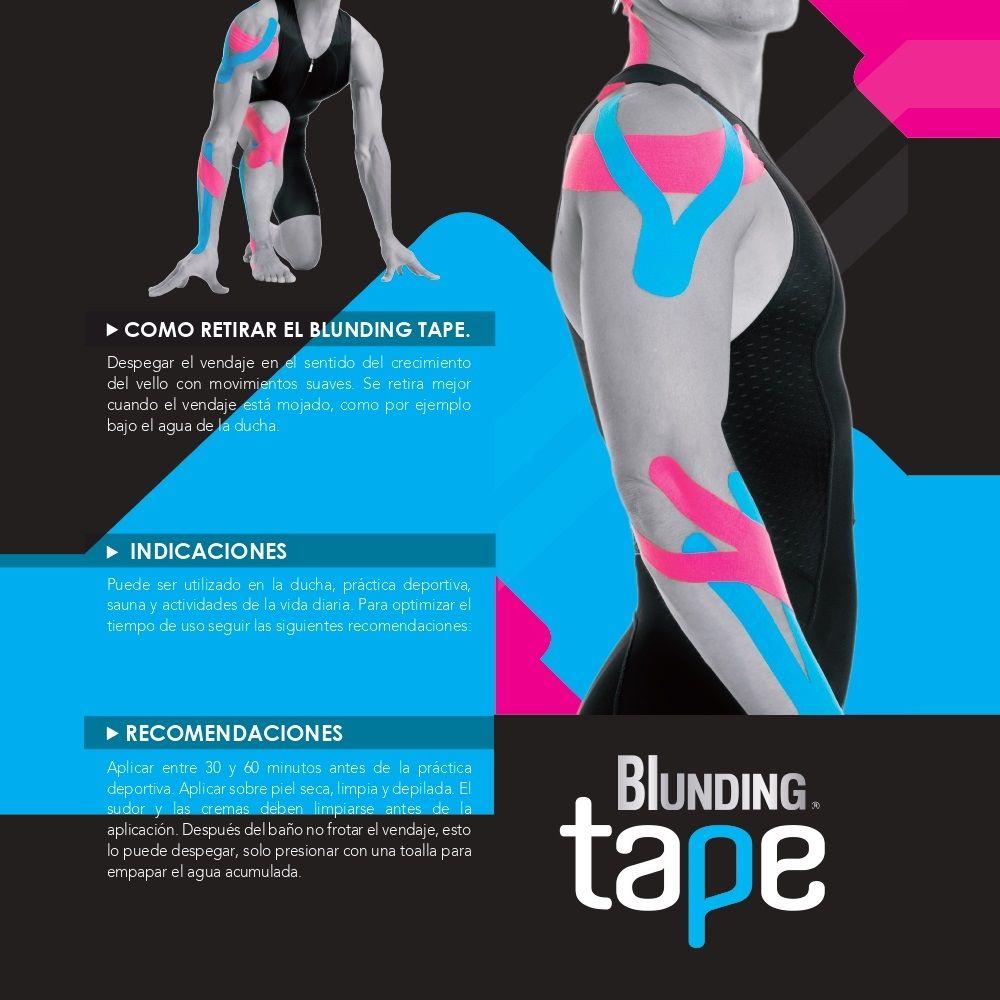 Tape Kinesiológico Blunding Tape Fucsia (Rollo 5Cm X 5Mts)-3