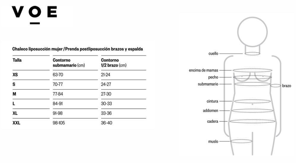 Chaleco para liposuccion mujer -Beige Talla XXL- Blunding-1