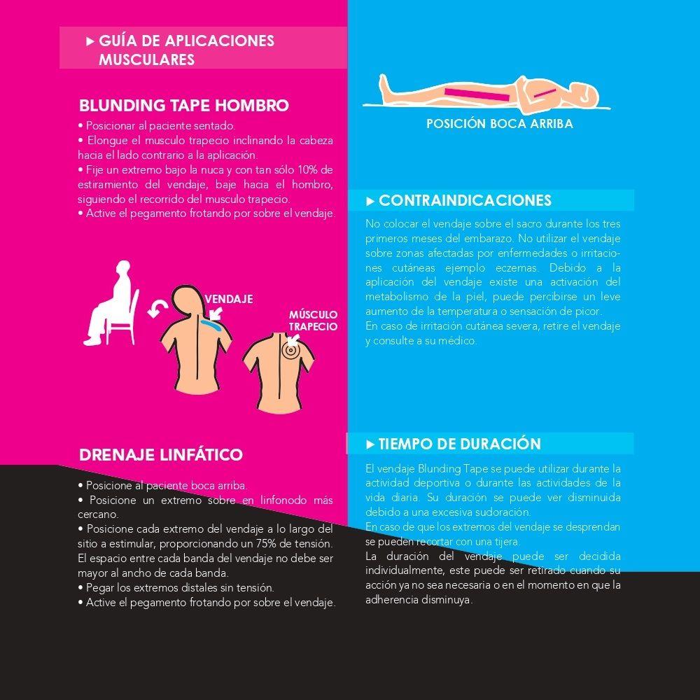 Tape Kinesiológico Blunding Tape Negro (Rollo 5Cm X 5Mts)-5