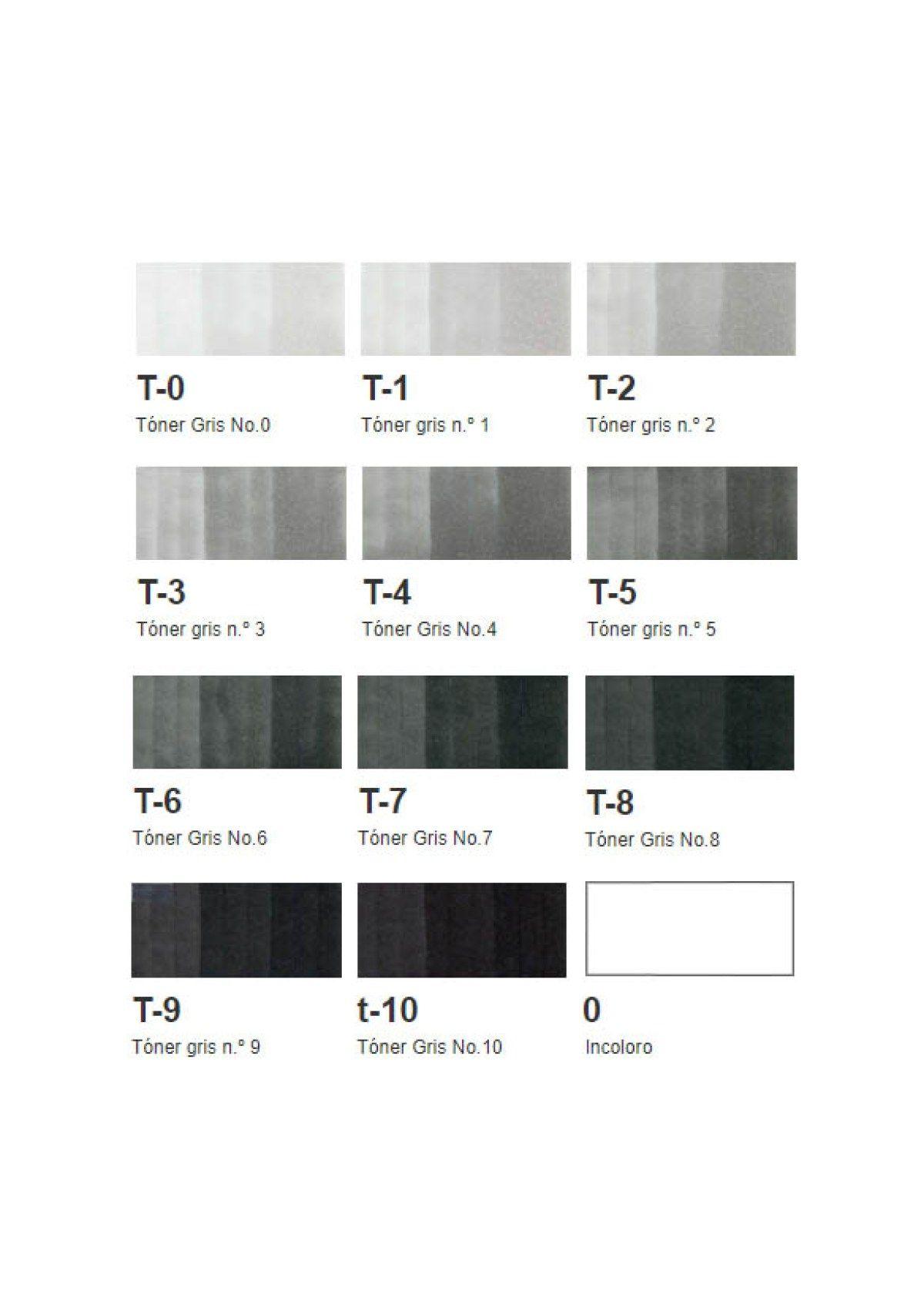 Marcadores Copic Classic Set 12 Grises Toner (Toner Gray)-1