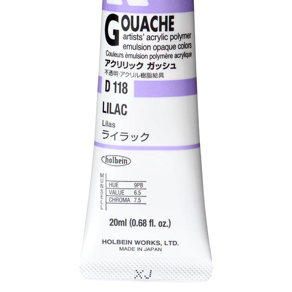 Holbein Acryla Gouache 20ml D118 Lilac-3