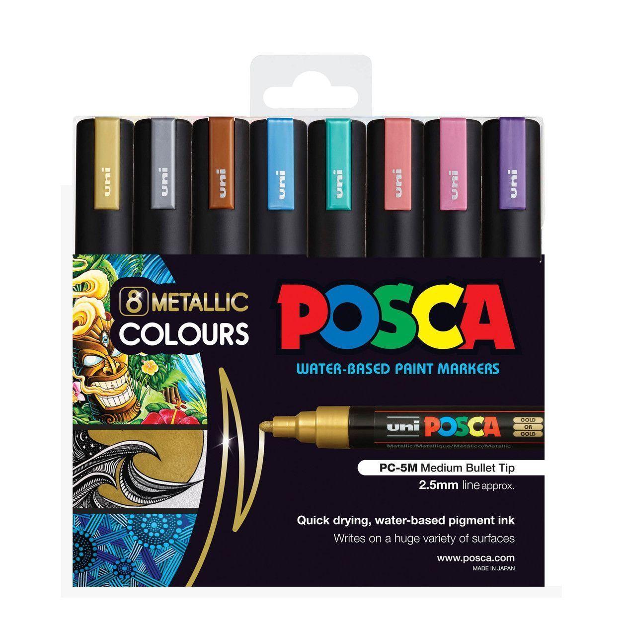 Uni POSCA 5M Set Metallic 8 colores - 1,8-2,5 mm-2