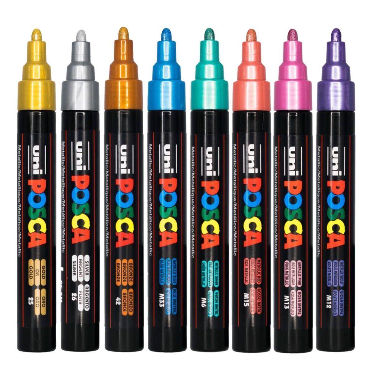 Uni POSCA 5M Set Metallic 8 colores - 1,8-2,5 mm-3