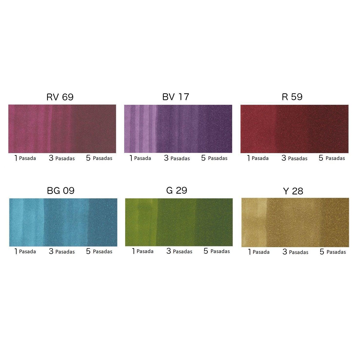 Marcadores Copic Ciao Set 6 Colores Jewel Tones-2