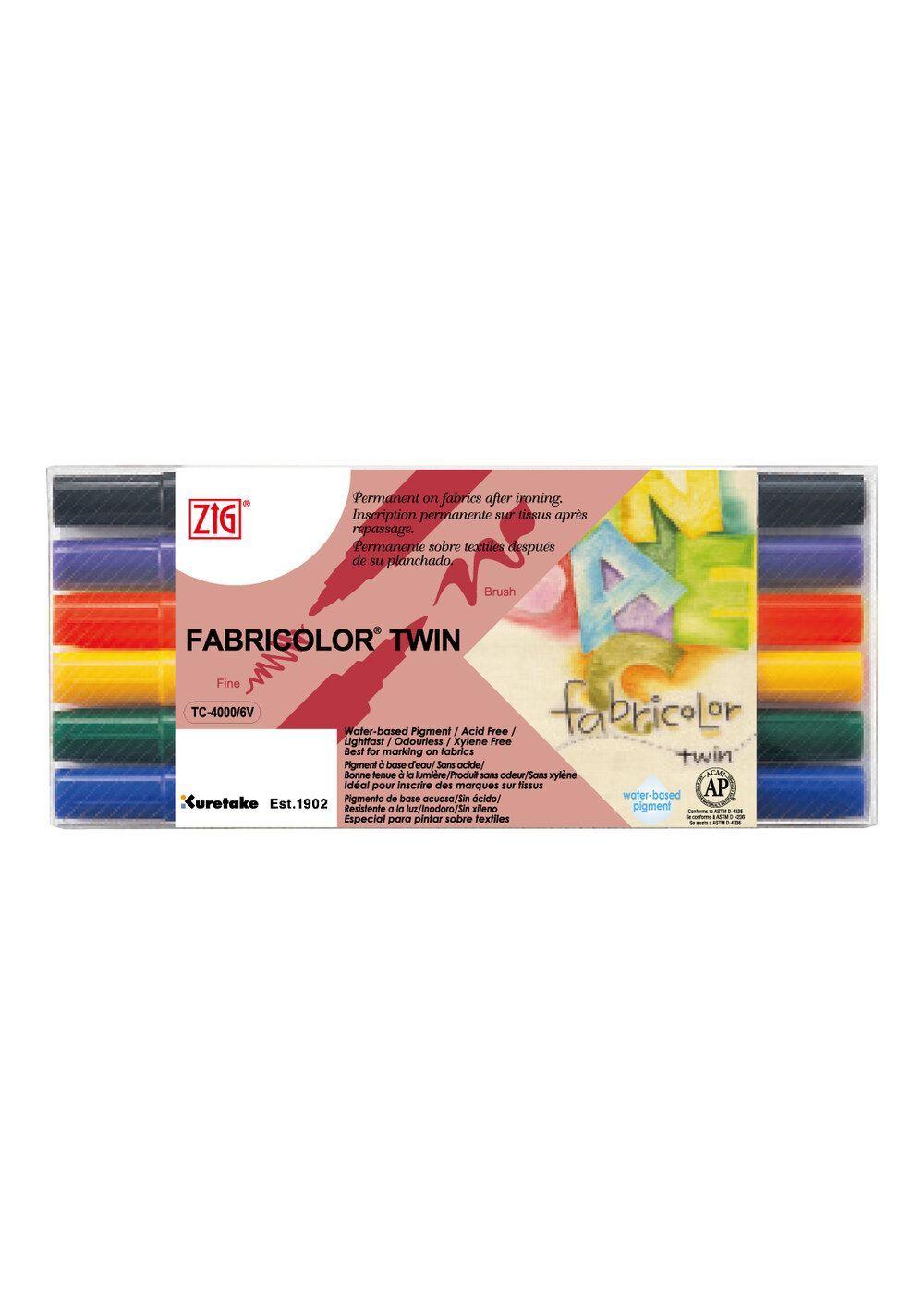 ZIG Fabricolor Twin 6 Set Básico-0