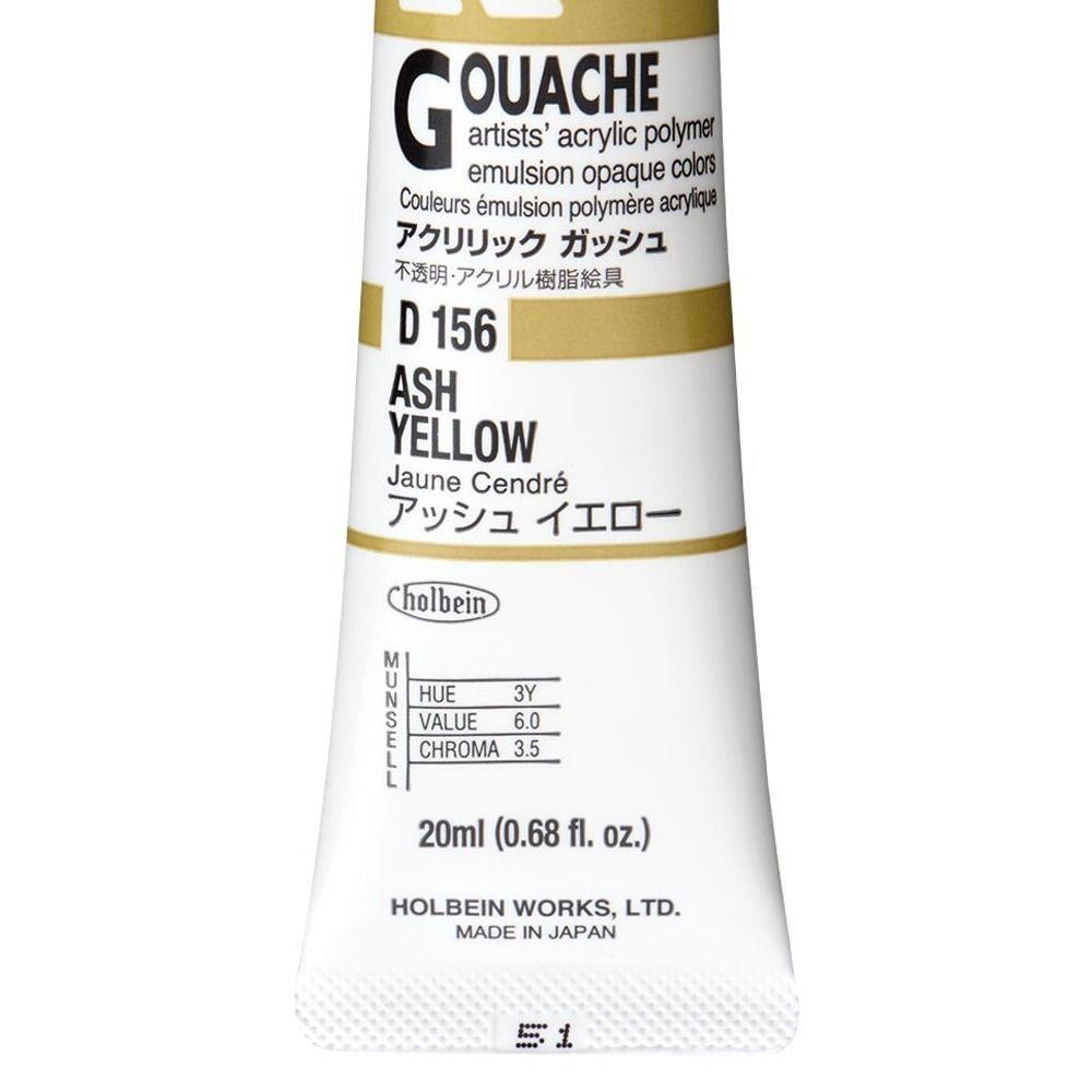Holbein Acryla Gouache 20ml D156 Ash Yellow-3